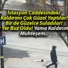 Sivas’ın En Güzel Caddesine Yama Kaldırım! Eksi Derecede Sulama! Her Yer Buz Oldu!