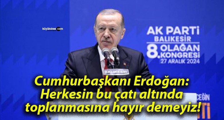 Cumhurbaşkanı Erdoğan: Herkesin bu çatı altında toplanmasına hayır demeyiz!