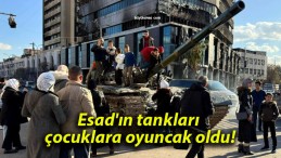 Esad’ın tankları çocuklara oyuncak oldu!