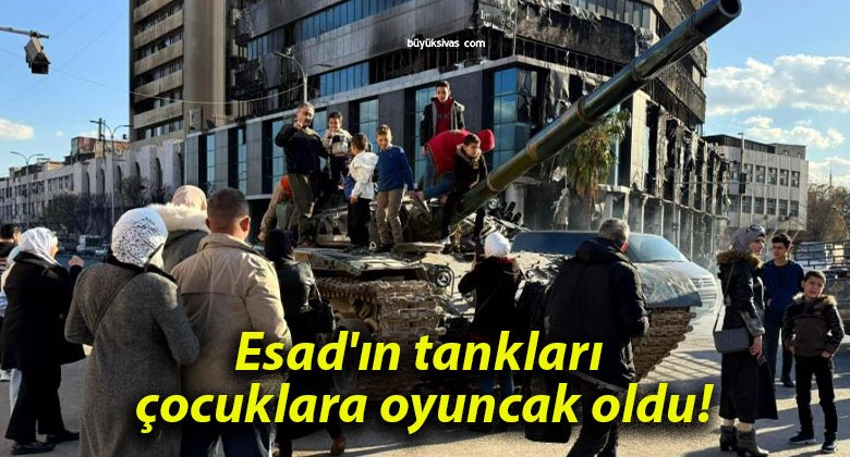 Esad’ın tankları çocuklara oyuncak oldu!