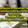 Bankaların mevduat faiz oranlarında gerileme! 100 bin ve 1 milyon TL’nin güncel getirisi açıklandı!