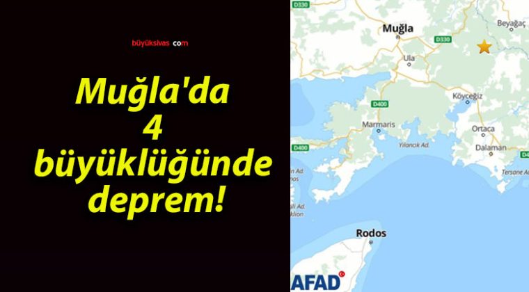 Muğla’da 4 büyüklüğünde deprem!