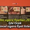 Zamlı sigara fiyatları 2025! İşte Ocak güncel sigara fiyat listesi!