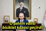 O şehrin valisi bisiklet kazası geçirdi!