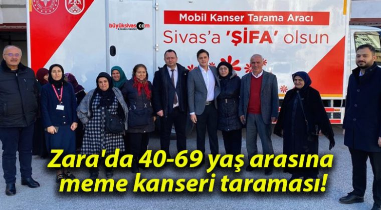 Zara’da 40-69 yaş arasına meme kanseri taraması!