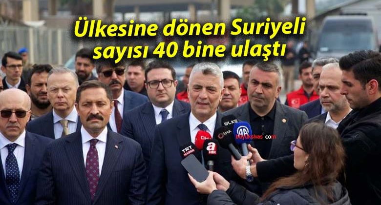 Ülkesine dönen Suriyeli sayısı 40 bine ulaştı